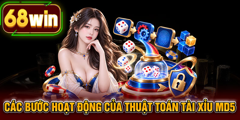 Các bước hoạt động của thuật toán tài xỉu MD5